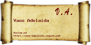 Vass Adelaida névjegykártya